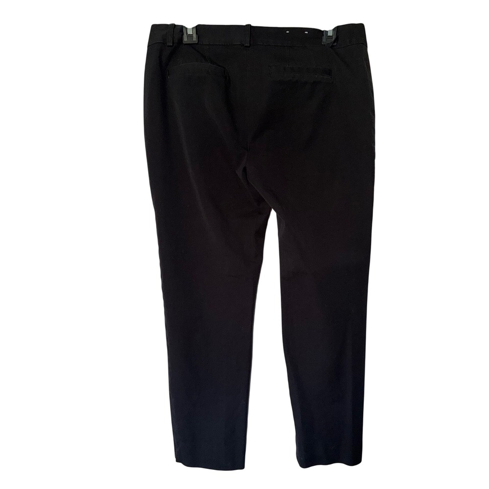 Crown & Ivy Womens Black Ankle‎ Pants Size 8 Stretch Cotton Business Casual Slim